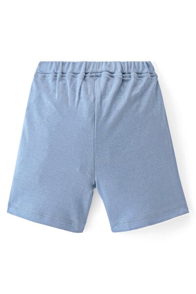 Bonfino Bonfino 3-Pack Animal Print Elastic Waist Cotton Shorts - Blue & White