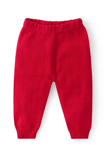 Babyhug Babyhug Knitted Full Sleeves Sweater Set with Floral Design - Red