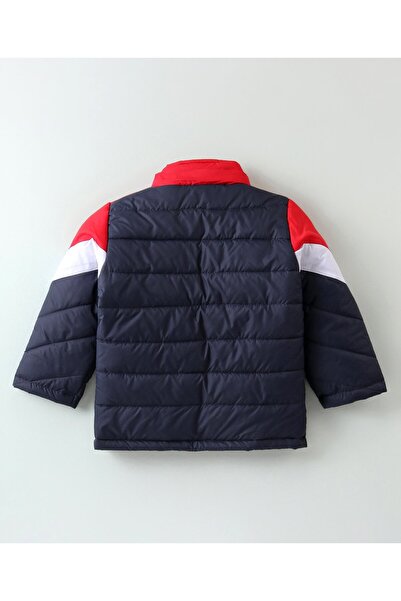 Babyhug Babyhug Woven Full Sleeves Jacket with Removable Hoods - Red & Navy