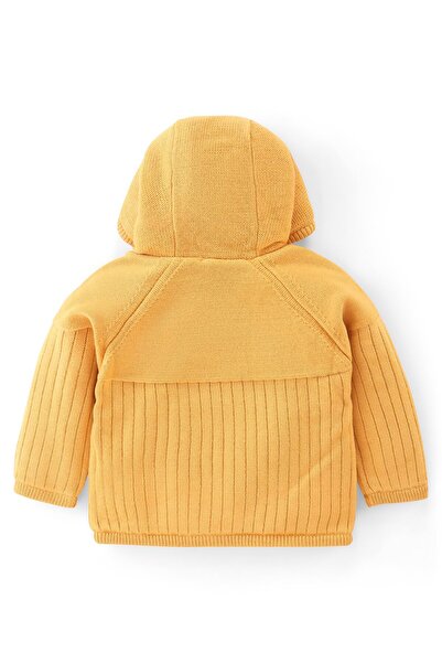 Babyhug Babyhug Full Sleeves Hooded Sweater Solid- Yellow