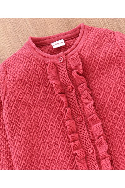 Babyhug Babyhug Full Sleeves Solid Sweater- Pink