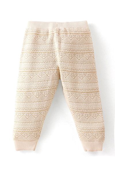 Babyhug Babyhug Knitted Full Length Printed Fleece & Woollen - Beige