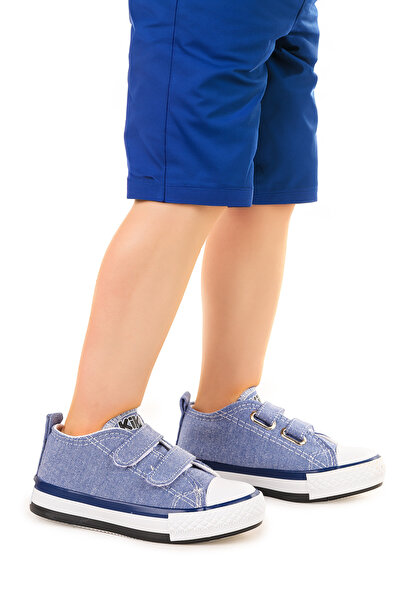 Kiko Kids Linen Velcro Baby Boy Linen Sneakers