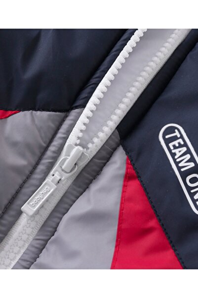 Babyhug Babyhug Woven Full Sleeves Cut & Sew Design Hoodie - Multicolor