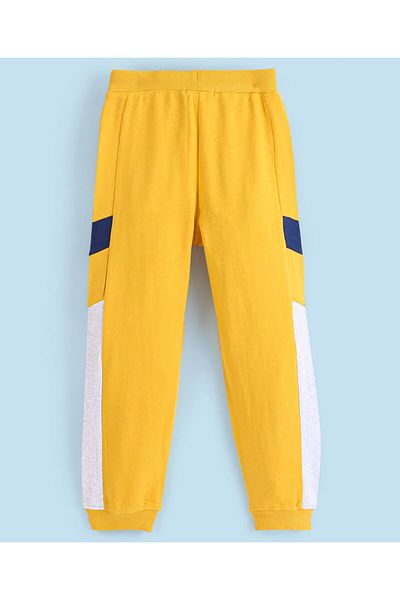 Honeyhap Honeyhap Premium Cotton Looper Full Length Solid Lounge Pants with Bio Finish Solid Colour- Old Gold