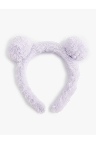 Koton Plush Pompom Applique Detailed Crown