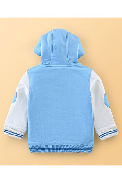 Babyoye Babyoye 100% Cotton Knit Full Sleeves Sweatshirt With Alphabet Embroidery - Blue