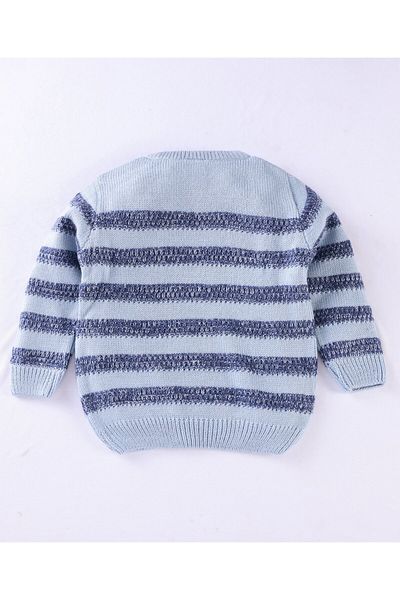 Babyhug بلوفرات مخططة بأكمام طويلة - أزرق فاتح