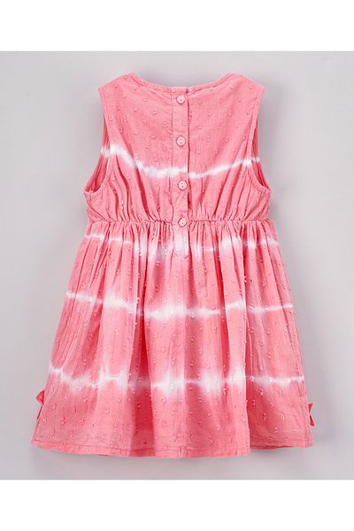 Babyhug Babyhug Sleeveless Tie Dye Frock - Pink