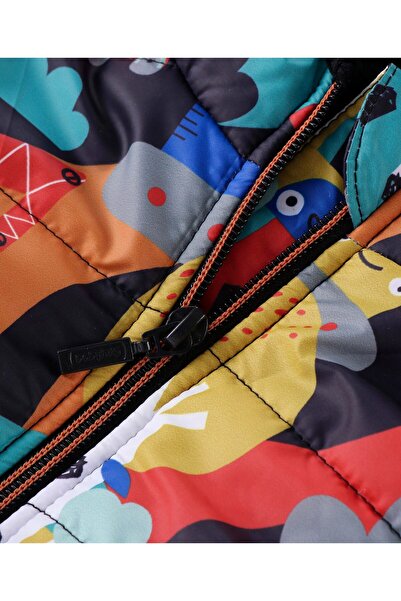 Babyhug Babyhug Full Sleeve Hooded Jacket with Abstract Print - Multicolour