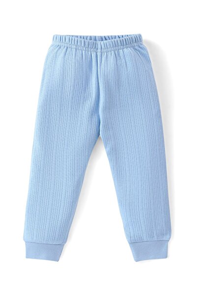 Babyhug Babyhug Full Length Solid Colour Thermal Pants - Blue