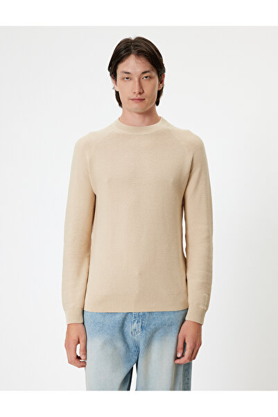 Koton Knitwear Crew Neck Long Sleeve Sweater - Basic Cotton