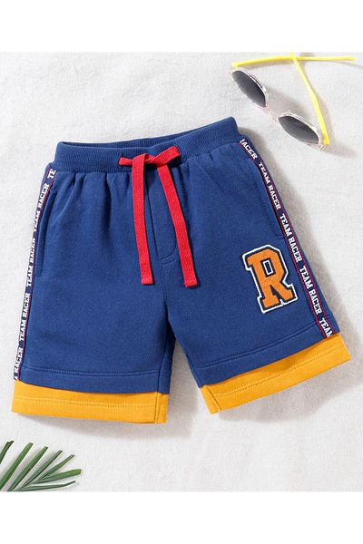 Babyhug Babyhug Regular Fit Printed Shorts - Blue