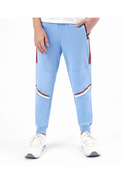 Primo Gino Primo Gino 100% Cotton Ankle Length Cut & Sew Solid Colour Lounge Pant - Blue