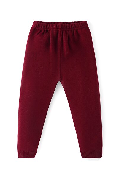 Babyhug Babyhug Knitted Full Sleeves Sweater Set with Aztec Design - Red & Orange