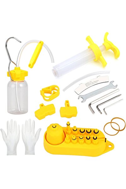 SARİSSA BİSİKLET Bisiklet Hidrolik Fren Yağ Değişim Kiti Shimano Uyumlu Huni & Yağ Tıpası Hidrolik Disk Bakım Hunisi