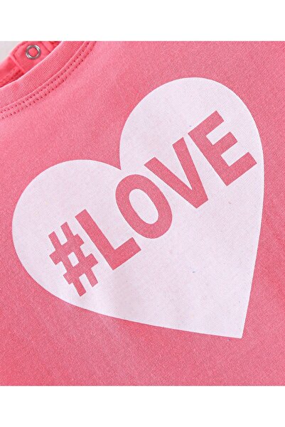 Babyhug Babyhug 100% Cotton Knit Full Sleeves T-Shirt With Text Graphics - Pink