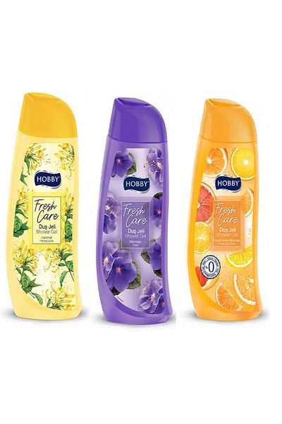 Hobby Fresh Care Shower Gels (Honeycomb, Energizing Fruits, Violet 500ml)