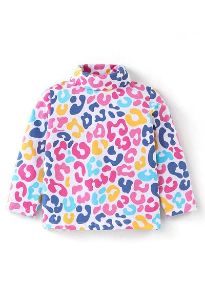Babyhug Babyhug 100% Cotton Full Sleeves Skivi Tee Abstract Print - Multicolor