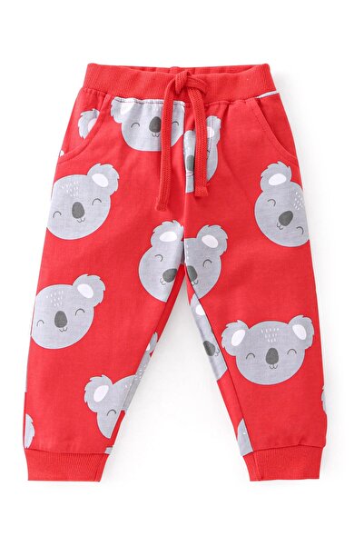 Babyhug Babyhug 100% Cotton Full Sleeves Hooded T-Shirt & Lounge Pants With Koala Print - Red