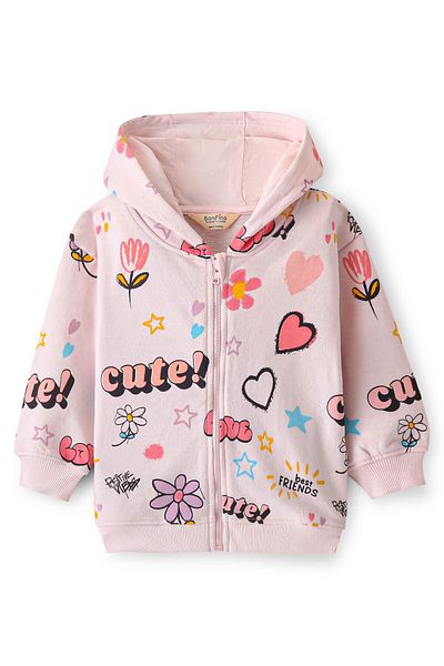 Bonfino Primo Gino French Terry Winter Wear Set - Pink
