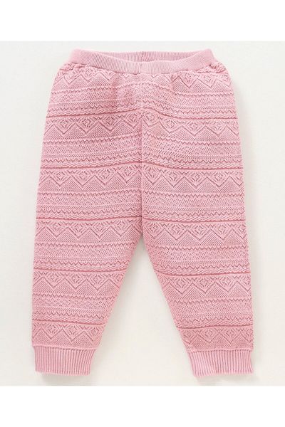 Babyhug Babyhug Fleece Solid Lounge Pant - Pink