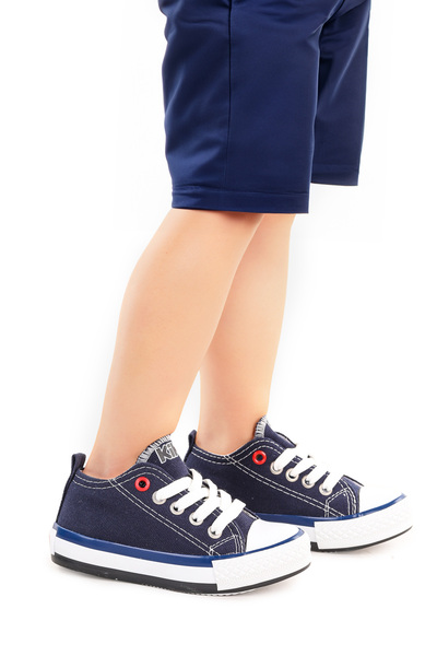 Kiko Kids Tinna Lace-Up Baby Boy Linen Sneakers