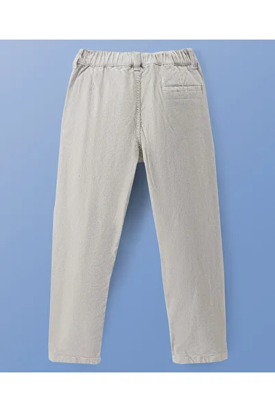 Pine kids Pine Kids Velvet Woven Full Length Solid Color Trouser - Beige