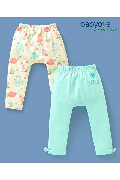 Babyoye بنطلون حفاضات مطبوع عليه حصان البحر من Babyoye Eco-Conscious Cotton E...