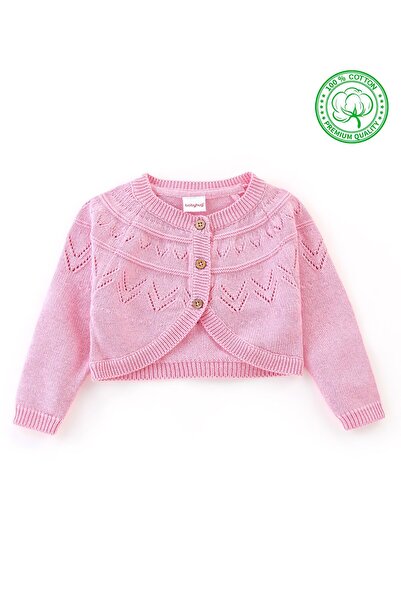 Babyhug بلوزة قصيرة من الصوف بأكمام كاملة من القطن العضوي من Babyhug بتصميم م...