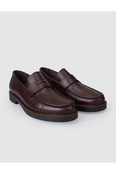 Cabani 100% Genuine Leather Brown Men's Casual Shoes