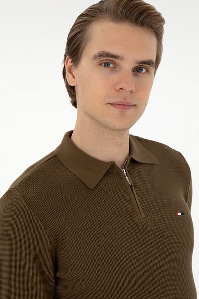 U.S. Polo Assn. Men's Khaki Basic Sweater 50298266 -Vr027