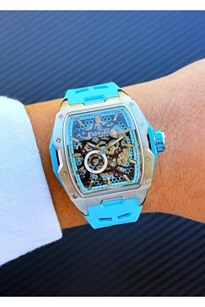 Reward A 146052   Automatic Mechanism Turquoise Silicone Band Men's Wrist Watch