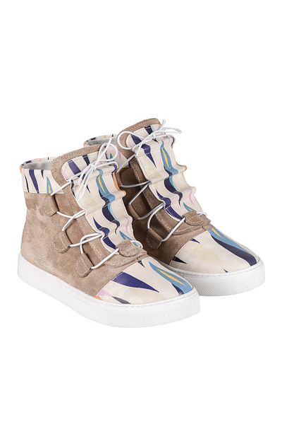 NOOSY Genuine Leather Women's Sneaker Boots