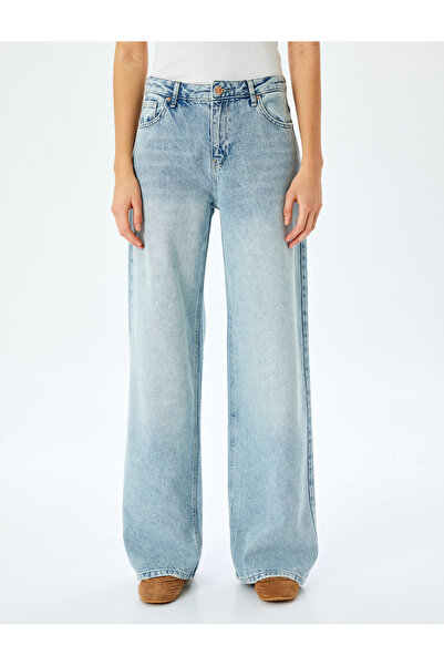 Koton Normal Bel Loose Straight Fit Jean Pantolon
