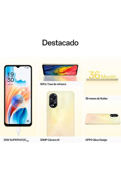 OPPO A38 128GB + 4GB RAM Dual SIM 4G (Glowing Black) - International Version