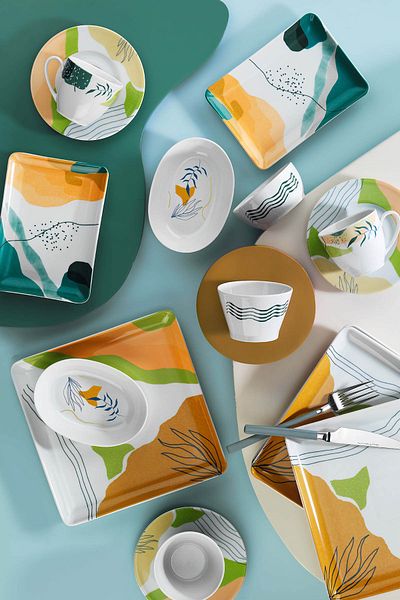 Kütahya Porselen 6-Person Tan 32-Piece Breakfast Set - 12257