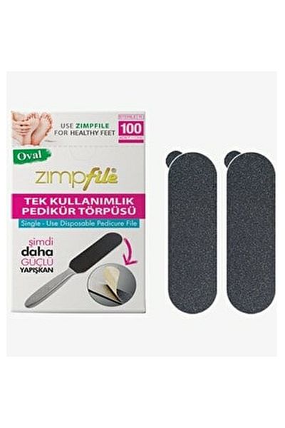 Zimpfile 100 Pieces Disposable Zimp Mesh Pedicure File - Oval