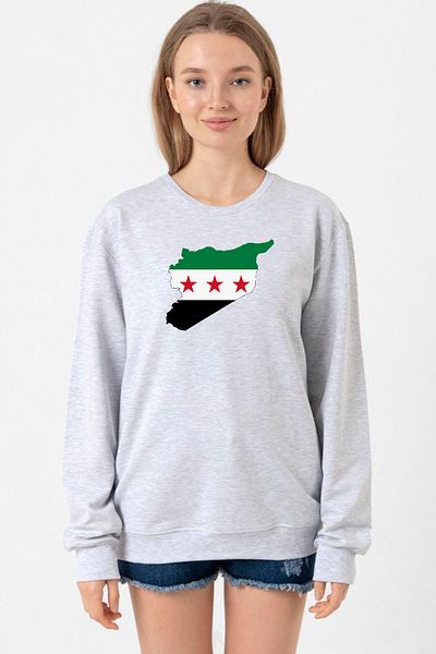 Tshirthane Syria New Flag Grimelange Women's 2Ip Sweatshirt
