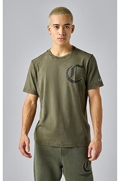 Champion Pop Punk Crewneck Tişört Yeşil Erkek Tişört -219088-GS508