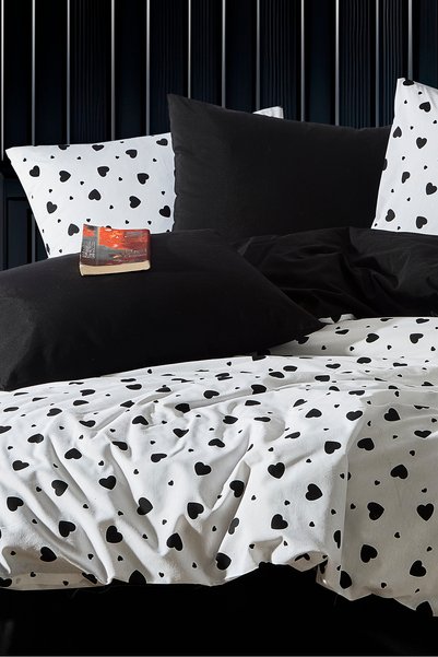BONJARDİNHOME Heart Double Duvet Cover Set