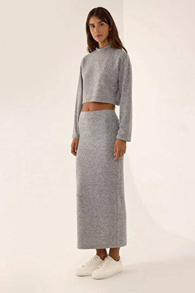 Hiccup Midi Straight Fit Triko Etek