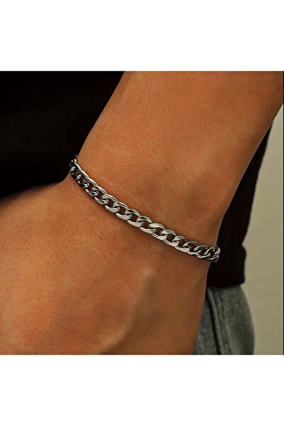 Home Men's Stainless Steel Chain Bracelet - Stylish and Durable