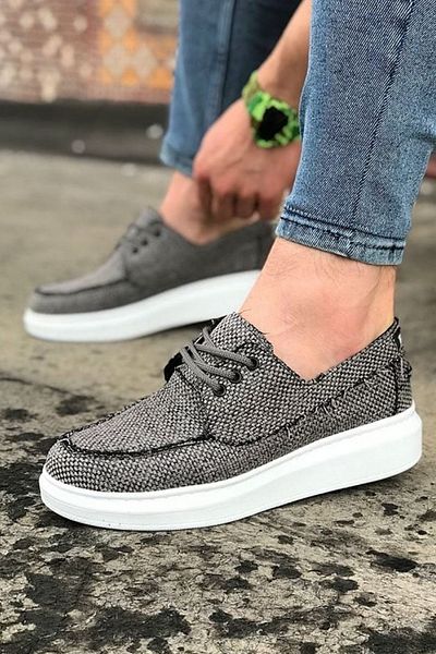 Bitmedeniste Ανδρικό λινό αθλητικό παπούτσια - Smoked White, Elita Sports Shoes