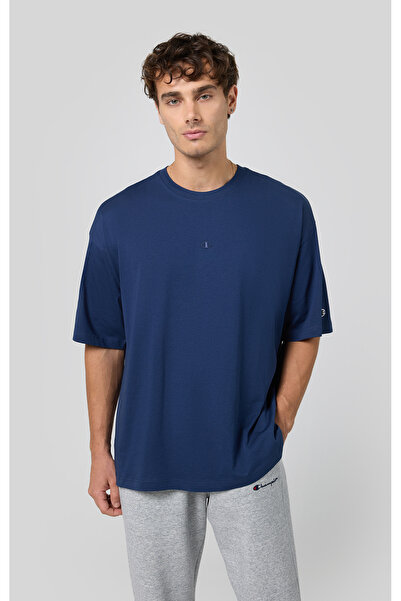 Champion Script Shop Crewneck T-shirt Lacivert Erkek Tişört - 220279-BS561
