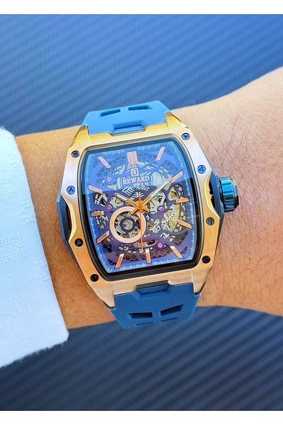 Reward A 146047   Automatic Mechanism Black Silicone Band Men's Wrist Watch