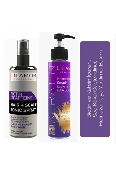 Lilamor Biotin&kafein Dökülme Karşıtı Tonik Sprey 250 ml Keratin Durulanmayan...