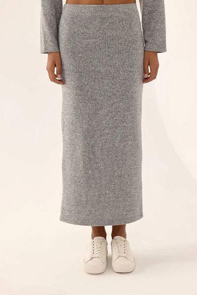 Hiccup Fusta Midi Straight Fit Tricotaj