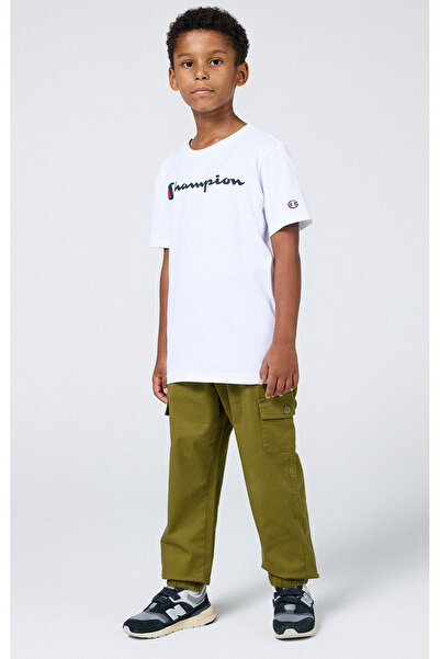 Champion Icons Elastic Cuff Cargo Pant Green Kids Trousers-306767-Gs573