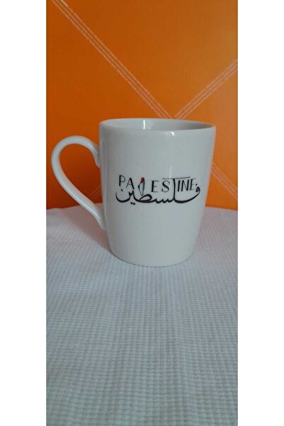 Konusan Kupalar Printed Porcelain Mug with Palestinian Design, Gaza Mug Cup